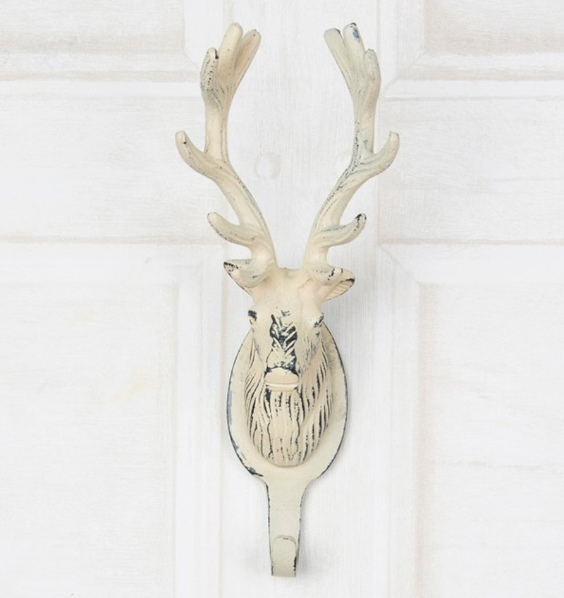 OOPSY Life - 漆白仿旧糜鹿挂勾架 - RJB - 墙贴/壁贴 - 其他金属 卡其色