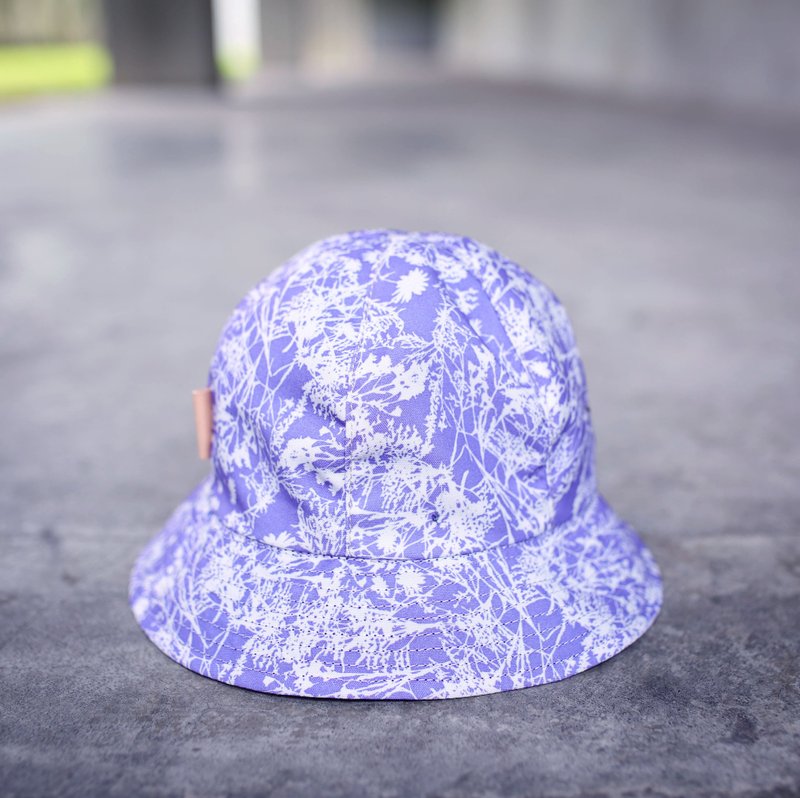 【Sunny & Rainy 双面渔夫帽】ZiHAT-001/ 粉紫小清心+素面深蓝 / 下单时请于备注告知头围厘米数 - 帽子 - 其他材质 