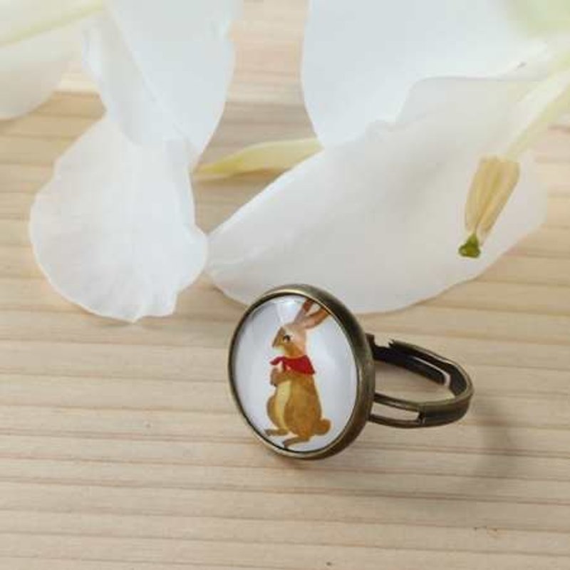 领巾小兔·轻灵之森复古童趣戒指 - 戒指 - 其他金属 多色