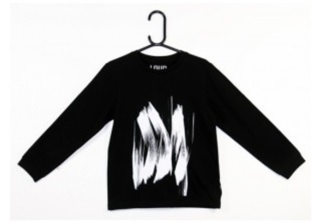 2014 秋冬 Loud apparel "BRUSH print"黑色棉T-shirt - 其他 - 棉．麻 黑色