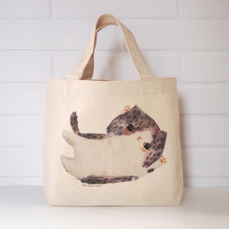 小帆布包-懒懒的 - 其他 - 棉．麻 灰色