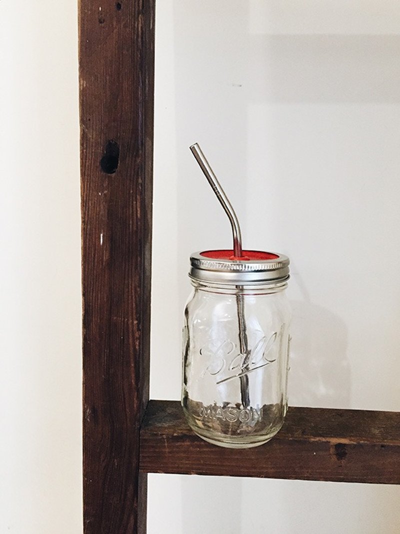 Ball Mason Jars - 16oz窄口随身环保饮料杯组合 - 咖啡杯/马克杯 - 玻璃 