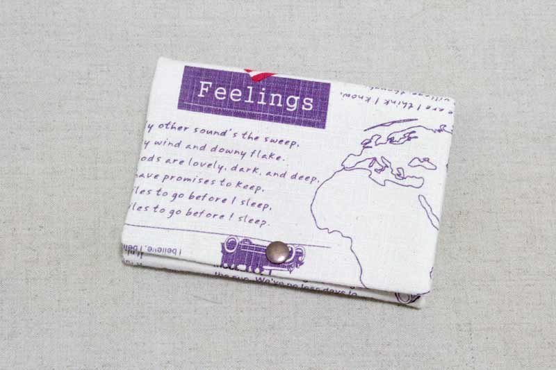 多层次零钱包-白底紫色环游世界报纸 - 零钱包 - 其他材质 白色