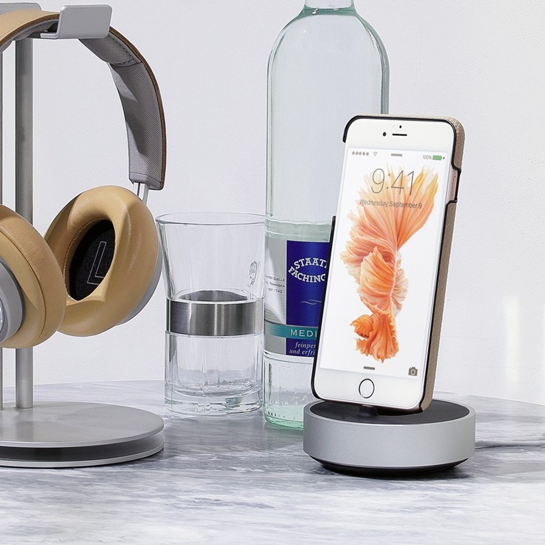 HoverDock 铝质手机极简立架 (for iPhone) - 手机壳/手机套 - 其他金属 银色