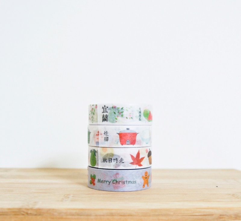 弜设计．纸胶带四件组(停售) - 纸胶带 - 纸 白色