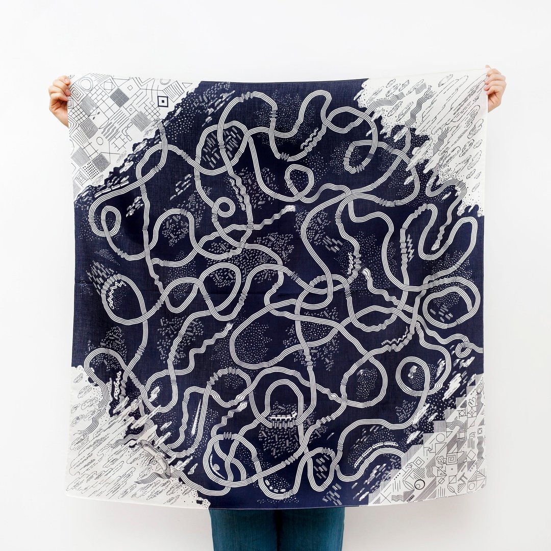 Link The Hida Express Furoshiki 日本风吕敷 - 侧背包/斜挎包 - 棉 蓝色