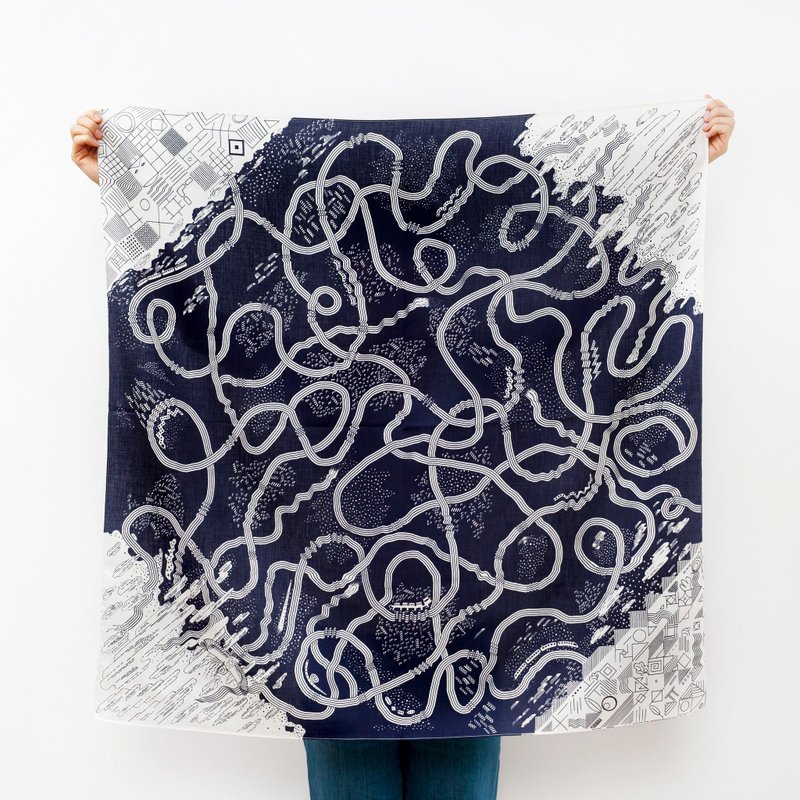 Link The Hida Express Furoshiki 日本风吕敷 - 侧背包/斜挎包 - 棉．麻 蓝色