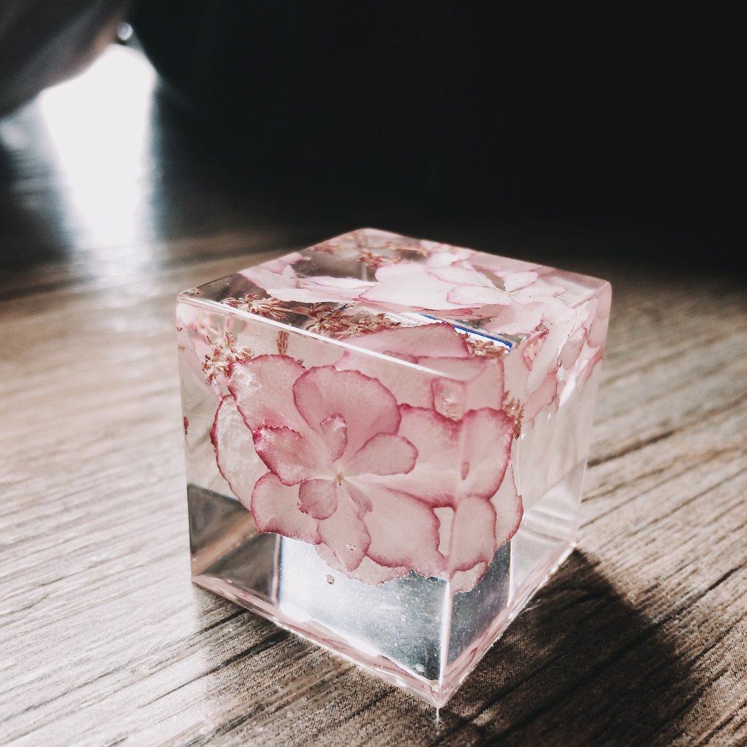 【立体花摆设系列】真花/立体干燥花/立方体桌上小摆设/全人手制作/ - 摆饰 - 其他材质 