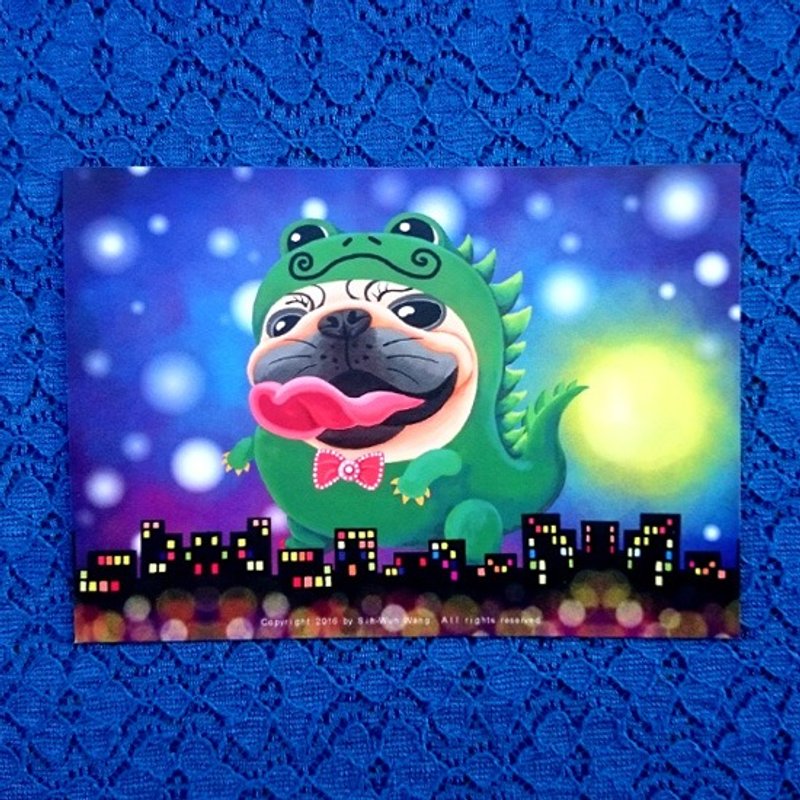 巴哥之夜 明信片 - 卡片/明信片 - 纸 白色