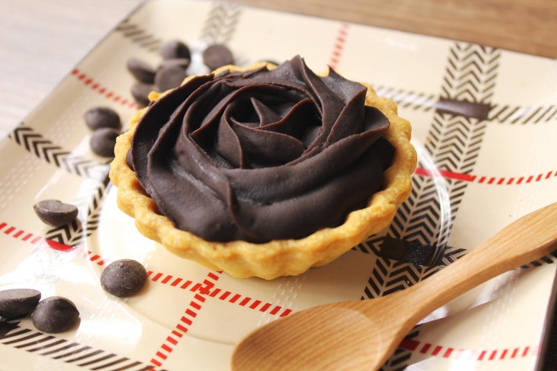 【Apie烘焙研究中心】手工核桃生巧克力塔/二入 - 蛋糕/甜点 - 新鲜食材 黑色