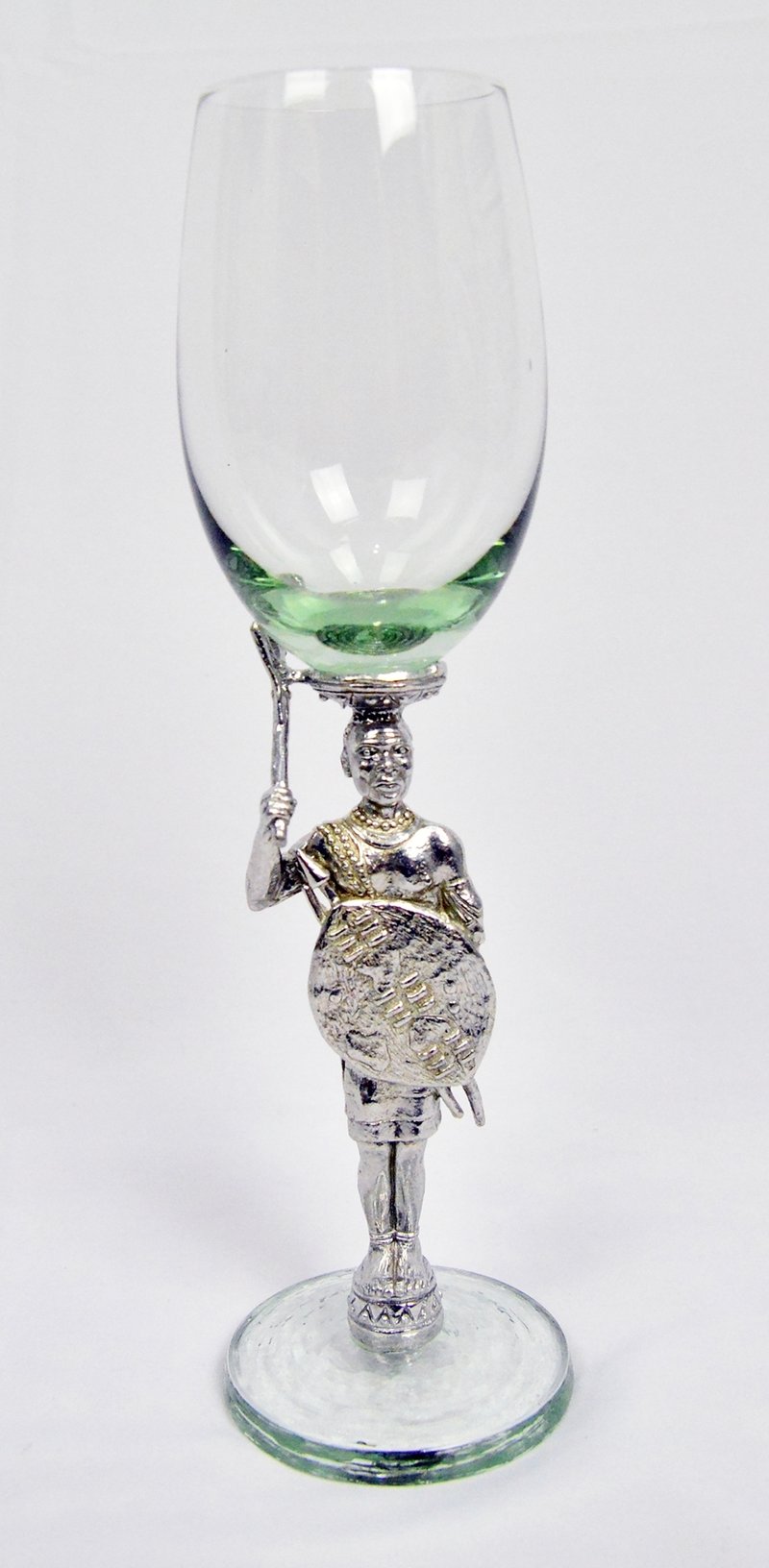 回收玻璃制非洲男战士白酒杯＿公平贸易 - 厨房用具 - 玻璃 白色