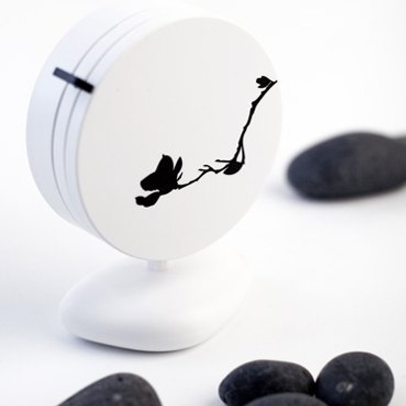 【画时 KOAN CLOCK-Season】  时钟 桌上装饰 黑白 艺术 - 时钟/闹钟 - 塑料 白色