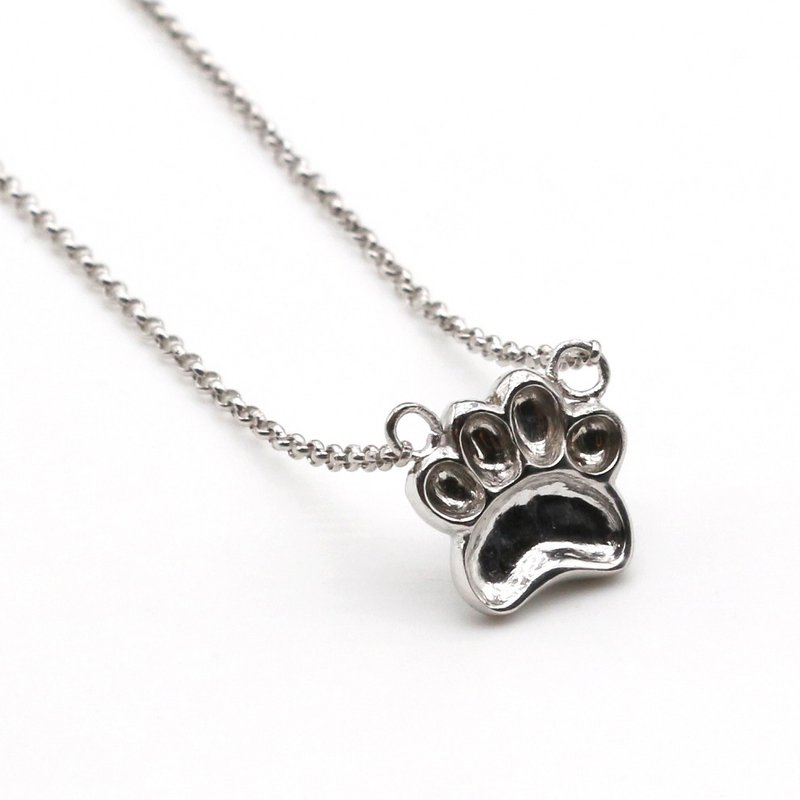 猫掌 项链 纯银 - 项链 - 其他金属 银色