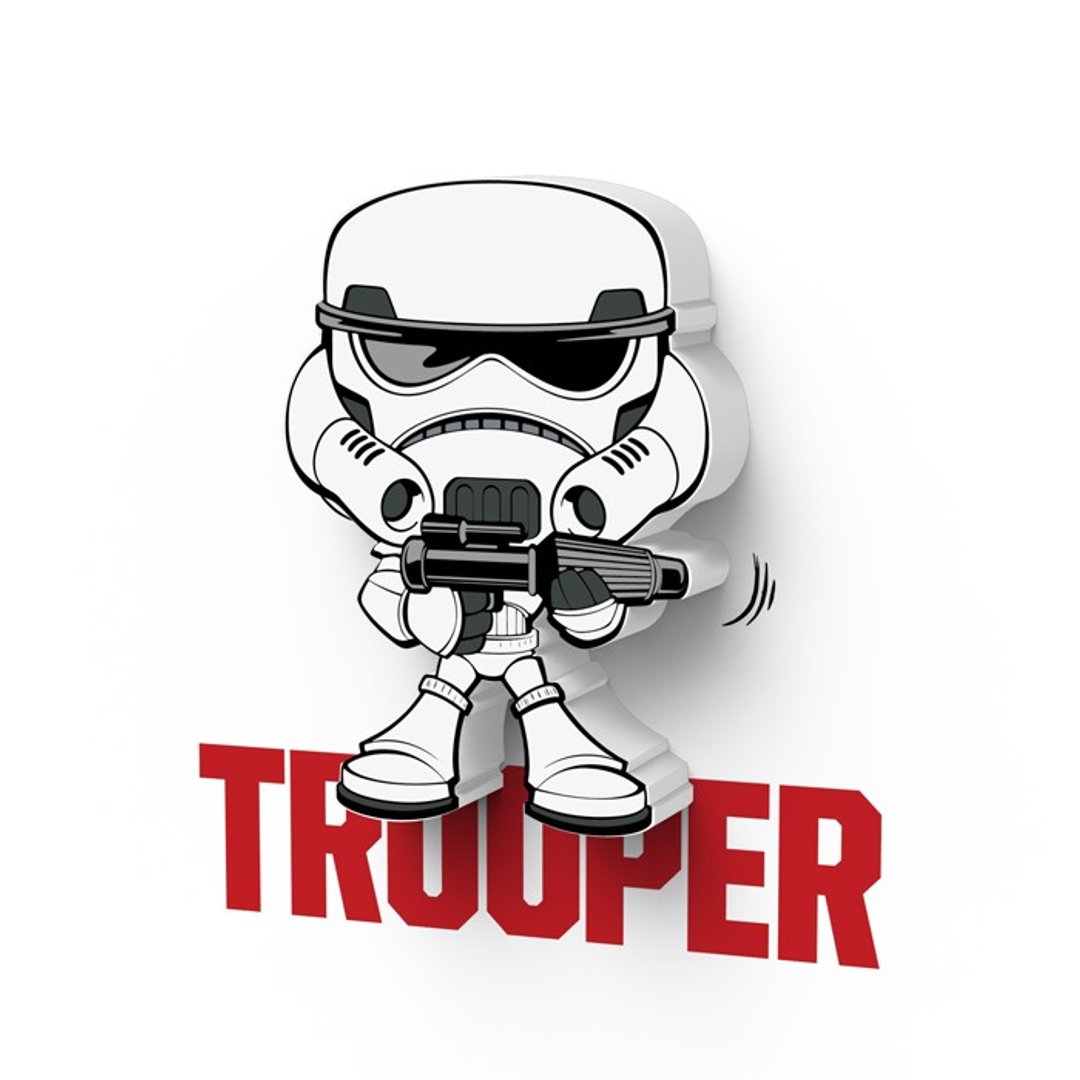 3D Light FX - Star Wars EP7 Mini Series Storm Trooper - 3D立体迷你灯 星际大战EP7系列 风暴士兵 白兵 - 灯具/灯饰 - 塑料 白色