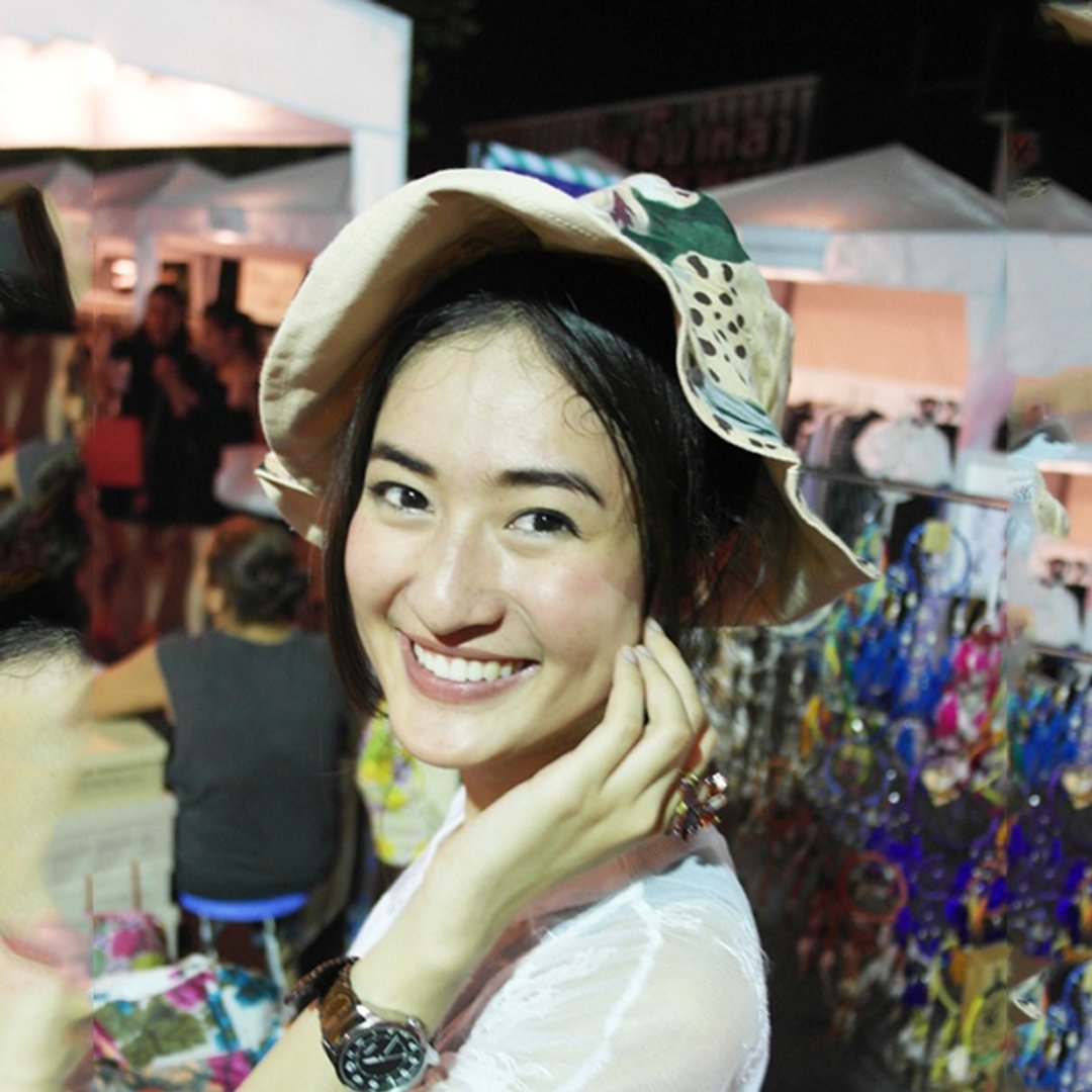 Boho Chic Style 渔夫帽-花卉图 - 帽子 - 棉 金色