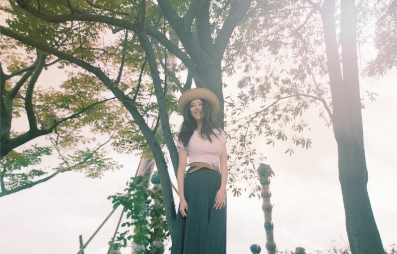 夏末限定-恋夏女孩儿微笑T恤 - 女装 T 恤 - 其他材质 粉红色