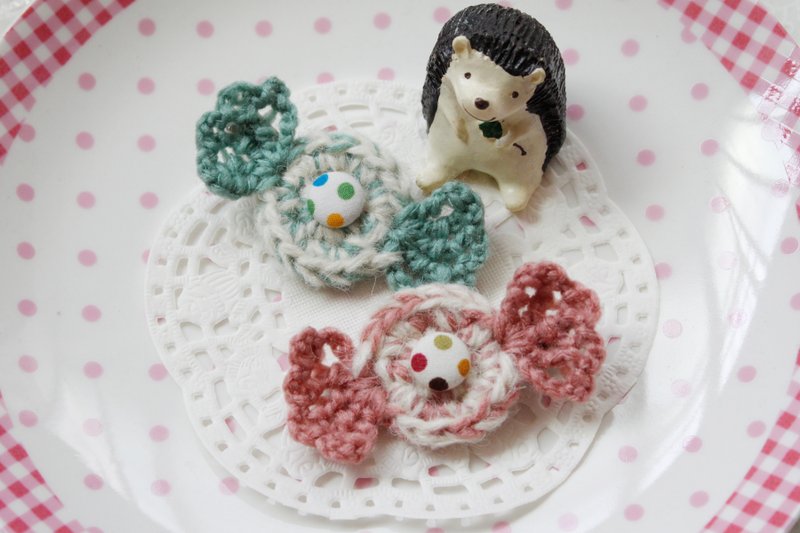 点点糖果夹。梅粉白/湖水绿 - 其他 - 压克力 多色