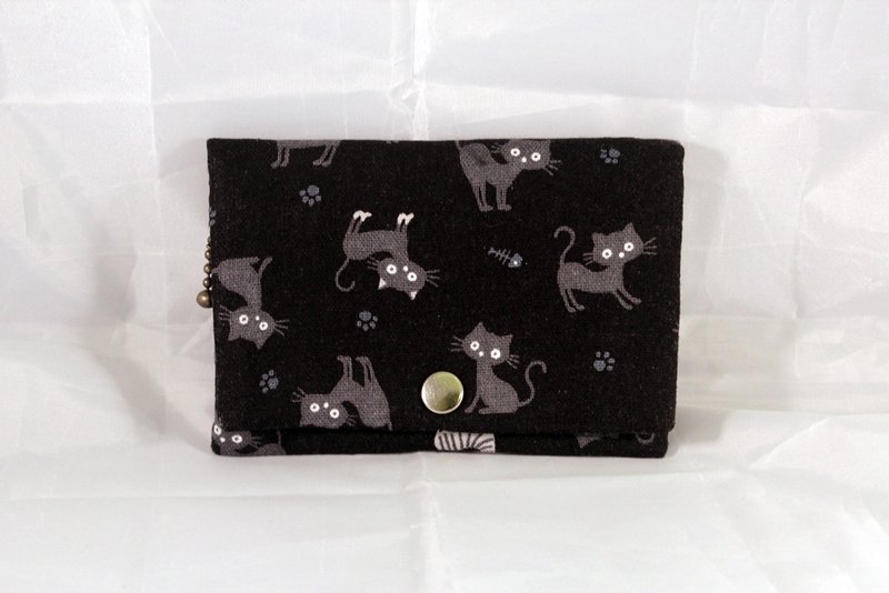 多层次零钱包-黑色跳跳猫 - 零钱包 - 其他材质 黑色