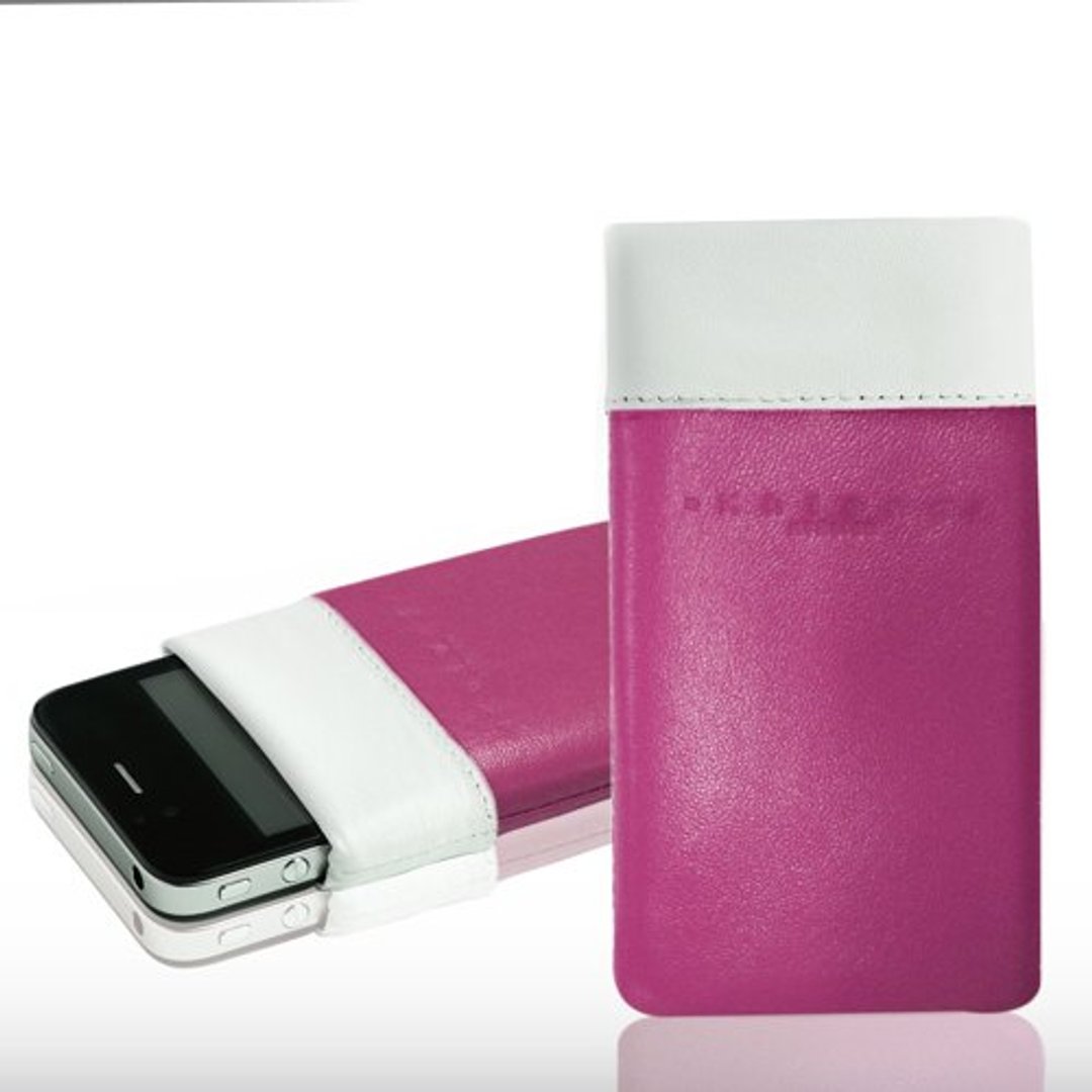 设计师精品系列 真皮双色iPhone4/4S手机皮套（桃红紫） - 手机壳/手机套 - 真皮 紫色