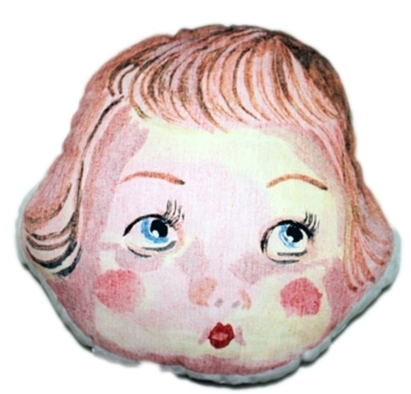 女孩寓所 :: 日本Unicom x Nathalie-Lete 抱枕 -法国娃娃 - 枕头/抱枕 - 棉．麻 粉红色