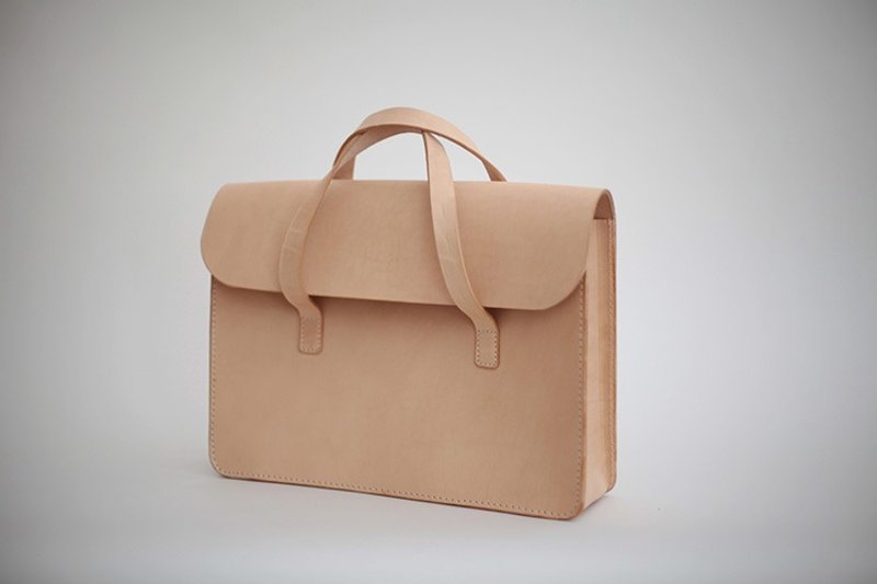 joydivision vintage文件包复古包牛皮植鞣原色 英伦牛津 邮差 - 公文包/医生包 - 真皮 卡其色