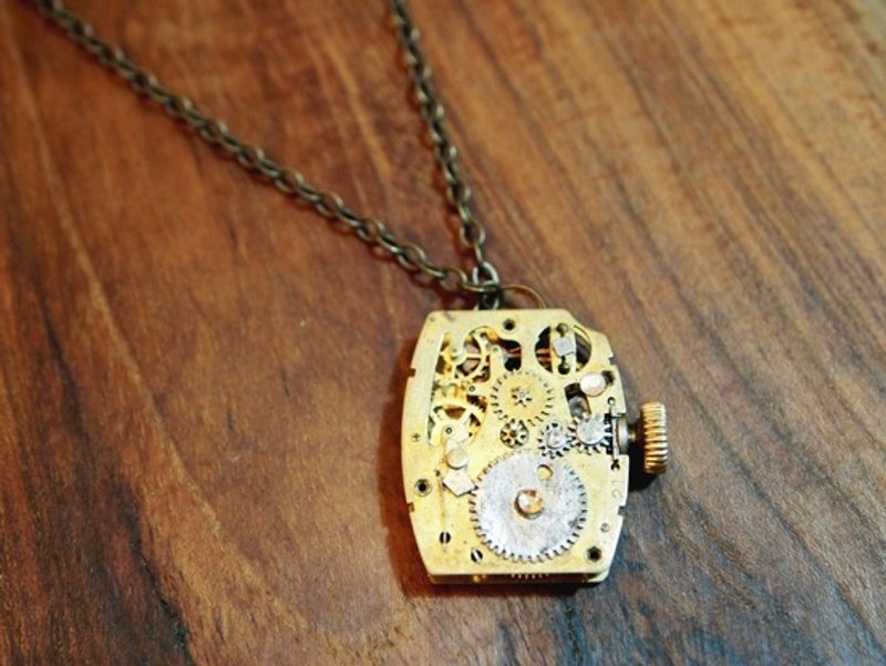 Steampunk 蒸汽庞克风格 黄石项链 - 项链 - 其他金属 金色