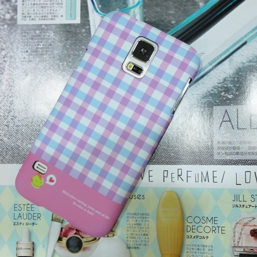 Kalo 卡乐创意 Samsung Galaxy S5 彩绘风格保护壳-棉花糖格纹 - 其他 - 塑料 粉红色