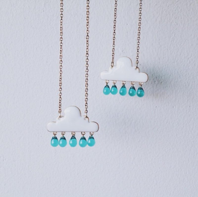 ---☁ Blue Raindrops ☁--- - 项链 - 其他金属 