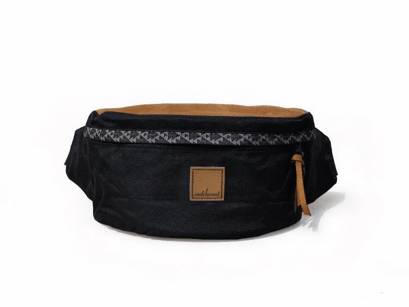 火柴木设计 Matchwood Handy 腰包 侧背包 斜背包 胸前包 黑图腾款 露营 随身包 外出包 帆布包 - 侧背包/斜挎包 - 其他材质 黑色