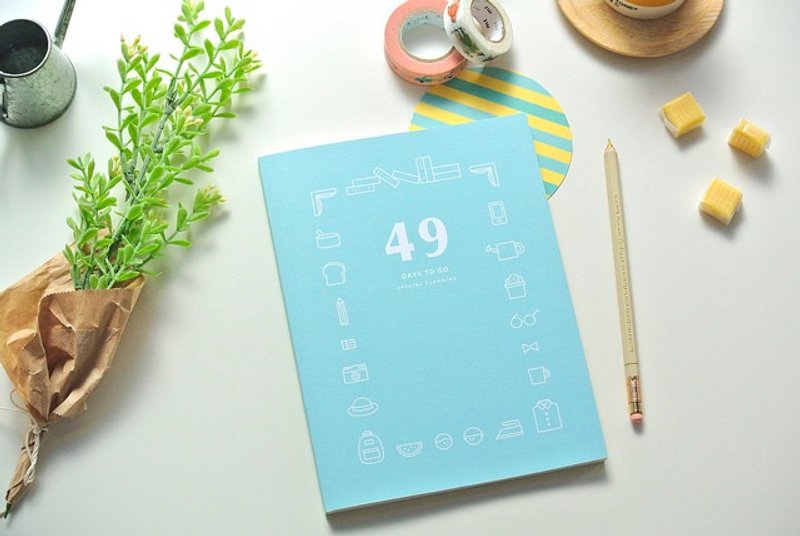 迪梦奇 - 49 days to go日计画本 - 特别版 - 笔记本/手帐 - 纸 蓝色