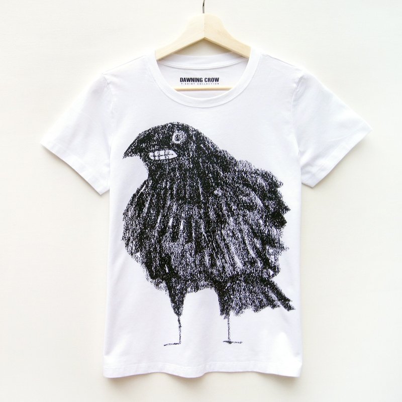 动物图案T恤 爆炸乌鸦 - 中性连帽卫衣/T 恤 - 其他材质 黑色