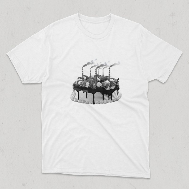 Sweet Factory 蛋糕工厂 精梳棉舒适短T - 男装上衣/T 恤 - 棉．麻 黑色