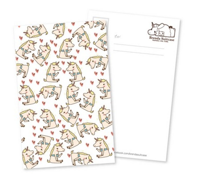 独角兽 玛莎 / 插画明信片 - 卡片/明信片 - 纸 多色