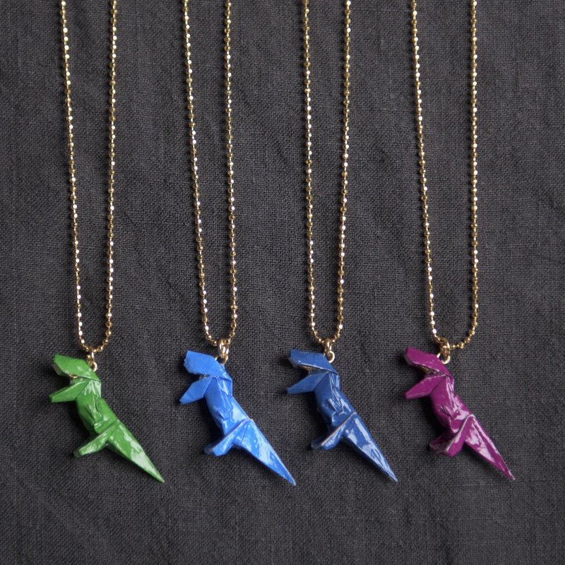 \迷你暴龙/ 折纸项链_绿绿 / 蓝蓝 / 深蓝 / 紫紫 - 项链 - 纸 多色