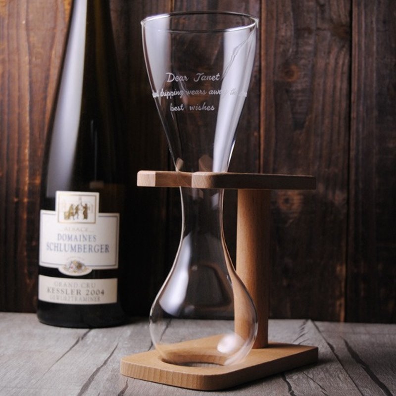 380cc【MSA享受庭园啤酒杯】Final Touch夏．橡木座啤酒杯(不含饮料) 定制化 - 酒杯/酒器 - 玻璃 咖啡色