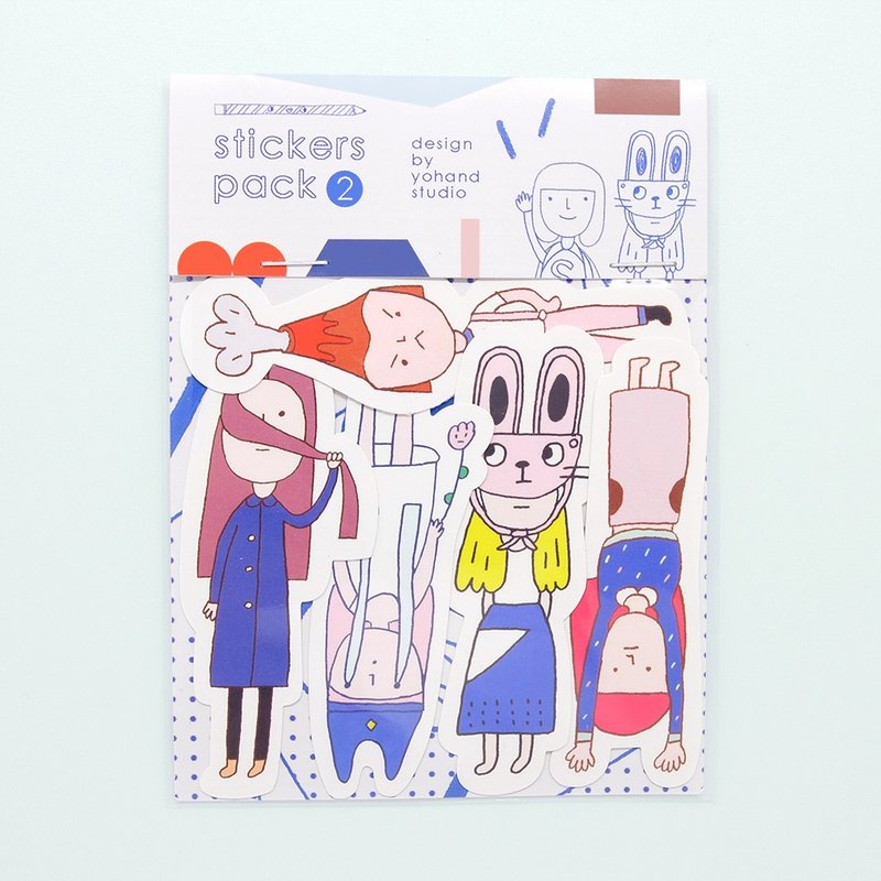 右手超人中贴纸 / 2-2 - 贴纸 - 纸 蓝色