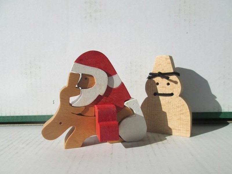 Santa and Snowman Japan postage340 yen - 玩具/玩偶 - 木头 