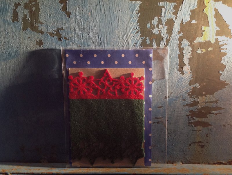 圣诞卡片—圣诞的绿色雪花地毯 - 卡片/明信片 - 纸 绿色