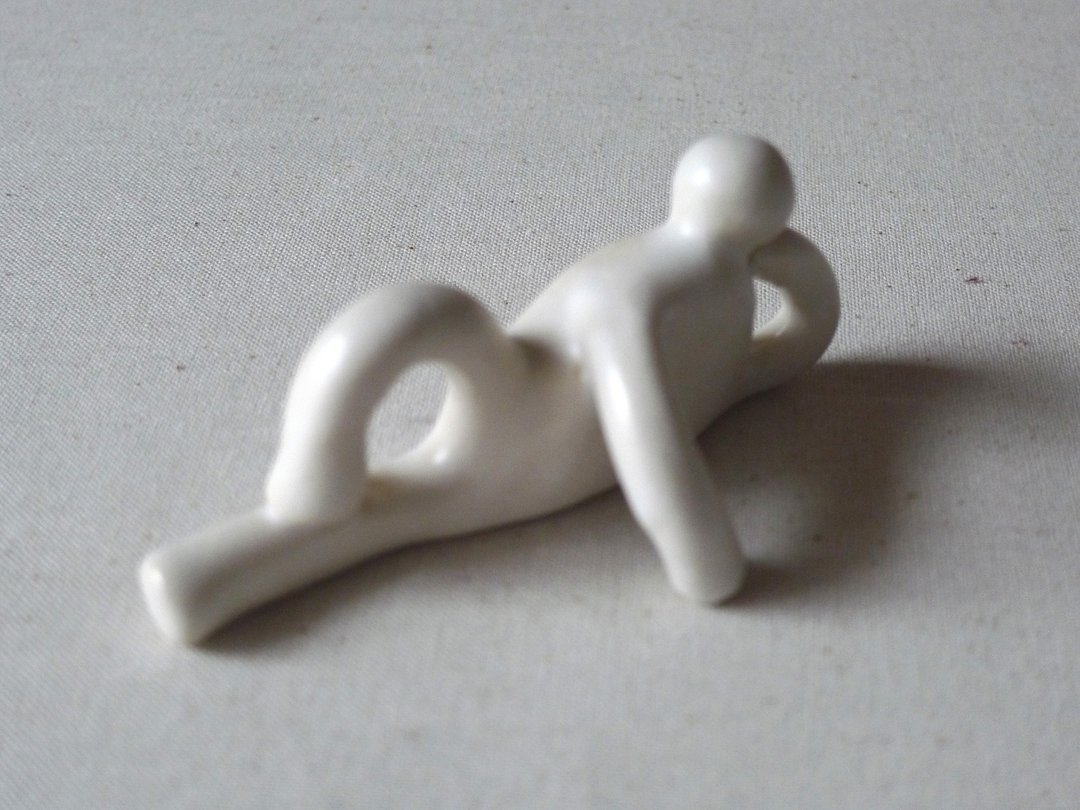 Sloth chopstick rest (C-type / white) - 餐刀/叉/匙组合 - 其他材质 白色