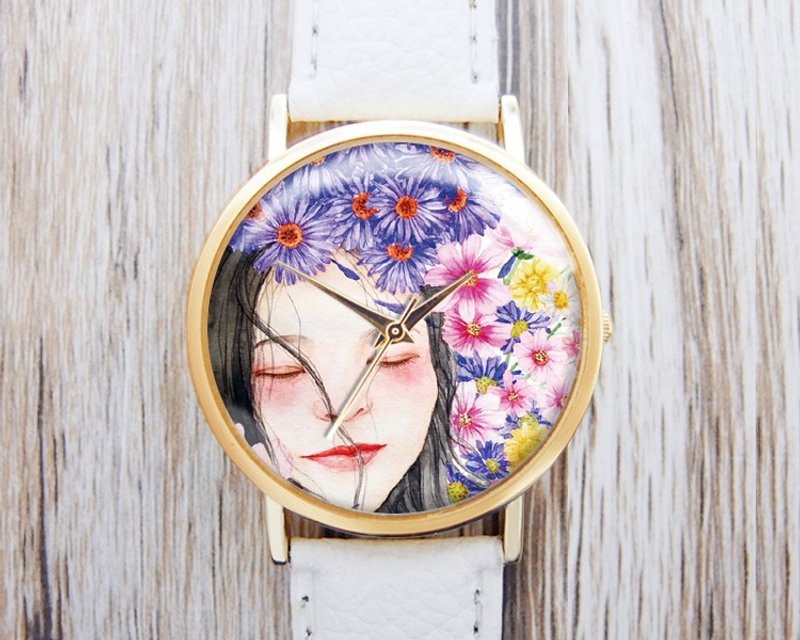 花样女孩 - 女表/男表/中性表/配件饰品【Special U Design】 - 女表 - 其他金属 粉红色