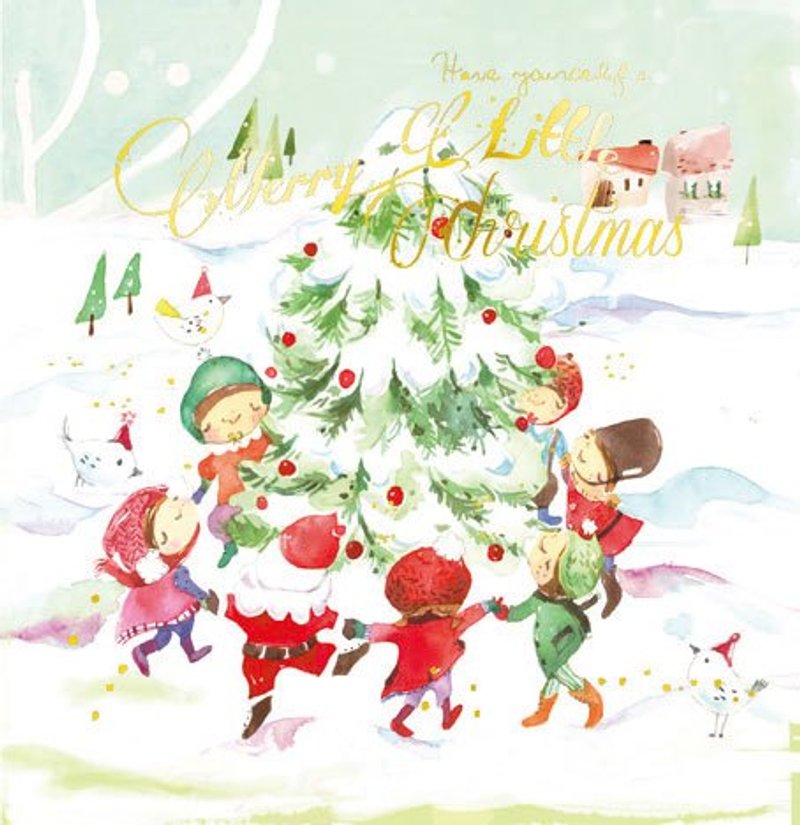 fion stewart手绘耶卡单张--手牵手 - 卡片/明信片 - 纸 绿色