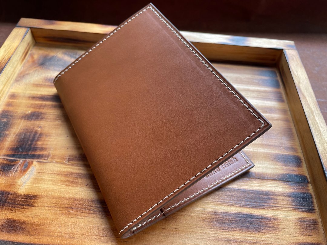 【VULCAN 护照夹】Passport holder 意大利薄蜡植鞣革 可加购压印 - 护照夹/护照套 - 真皮 黑色
