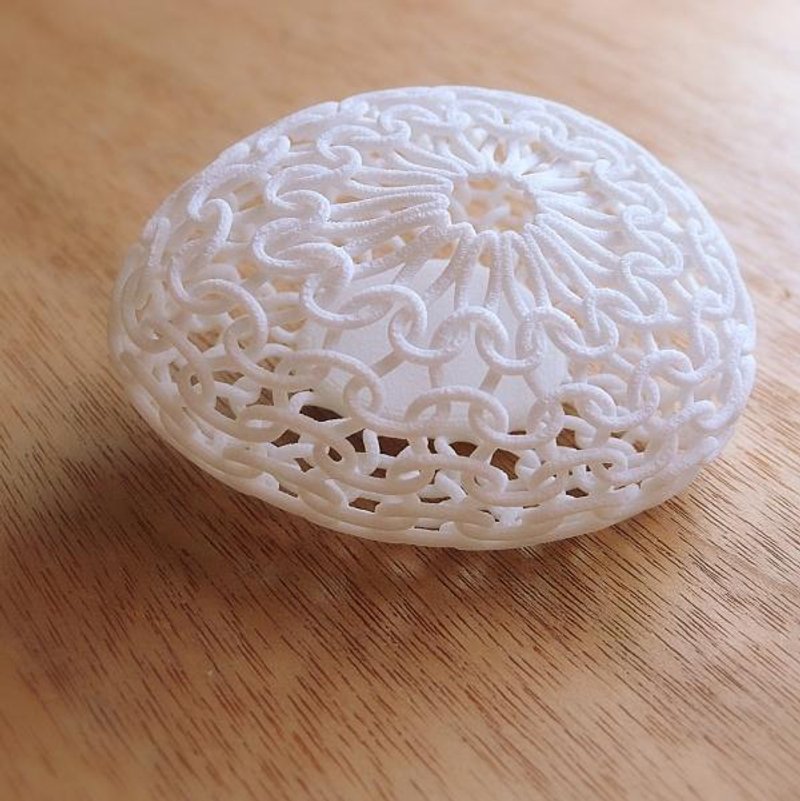 KNIT White 胸針 - 胸针 - 塑料 白色