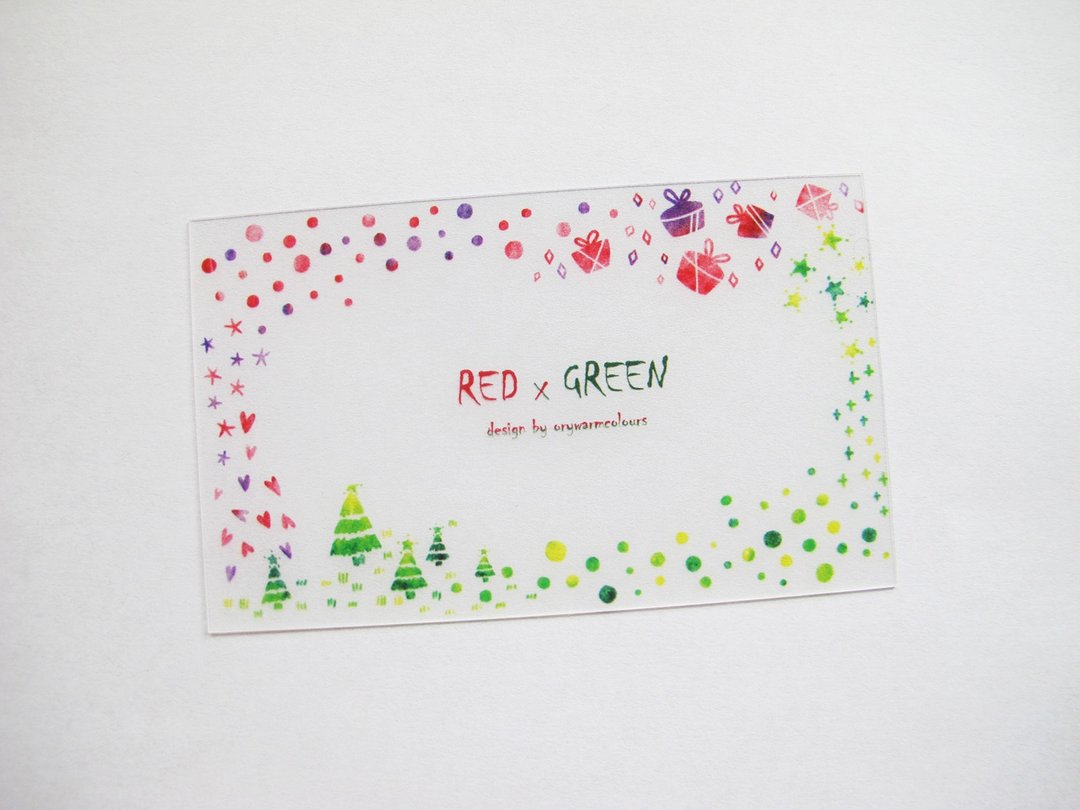 －RED x GREEN－ 分装片 - 卡片/明信片 - 防水材质 多色