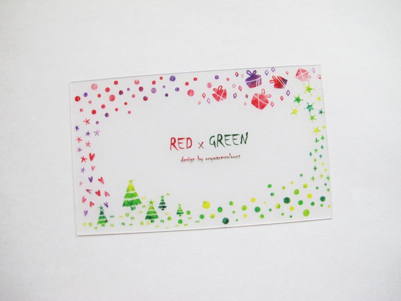 －RED x GREEN－ 分装片 - 卡片/明信片 - 防水材质 多色