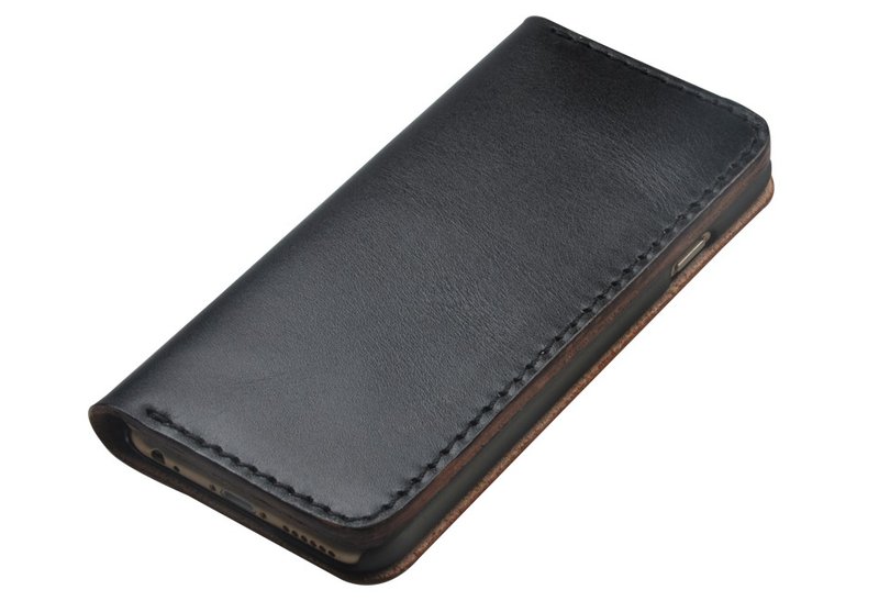 手工制作 头层牛皮 掀盖款 苹果iPhone 6s 6plus 5s   真皮保护套 免费印制英文名字 - 手机壳/手机套 - 真皮 