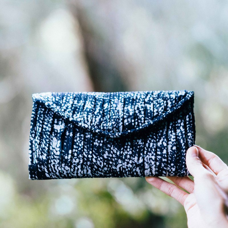 南庭系列包/手拿皮夹包(斑马纹)。手拿包。皮夹 - 皮夹/钱包 - 其他材质 黑色