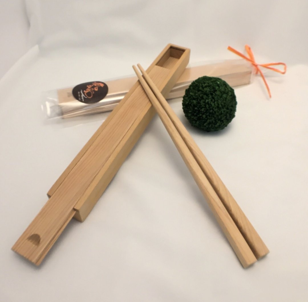 台湾桧木筷子 (含桧木盒) - 筷子/筷架 - 木头 咖啡色