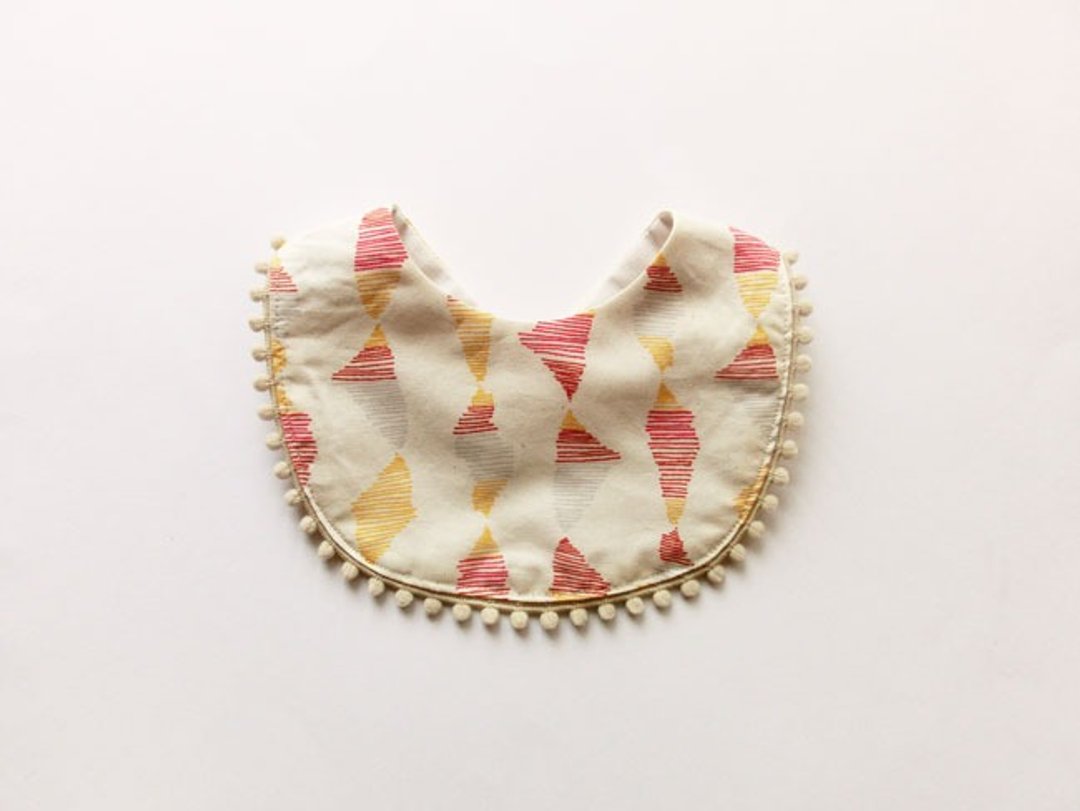 Organic Cotton Bib / Shima-Shima - 围嘴/口水巾 - 棉 白色