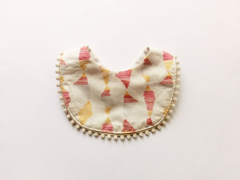 Organic Cotton Bib / Shima-Shima - 围嘴/口水巾 - 棉．麻 白色